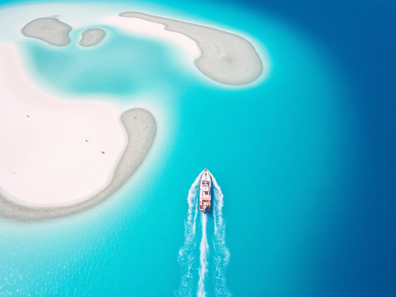 Private island for sale in the Bahamas with turquoise sandbanks