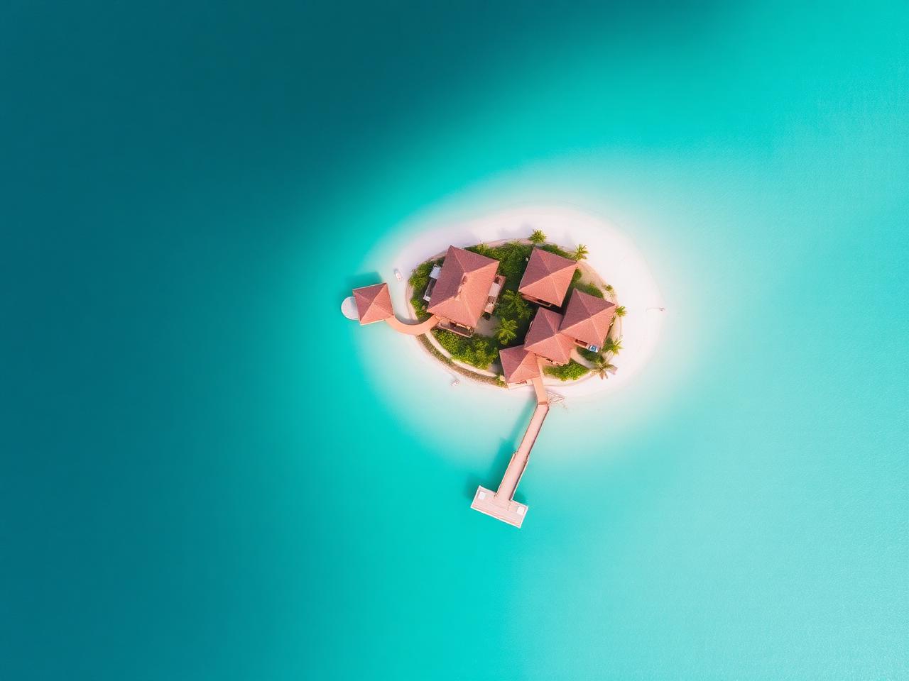 Small private island resort for sale with villas and a jetty